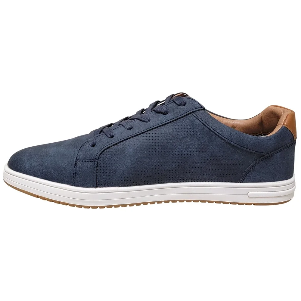 Madden Men Blixin Low Top Lace Up Sneakers Size US 12M Navy Blue Faux Nubuck